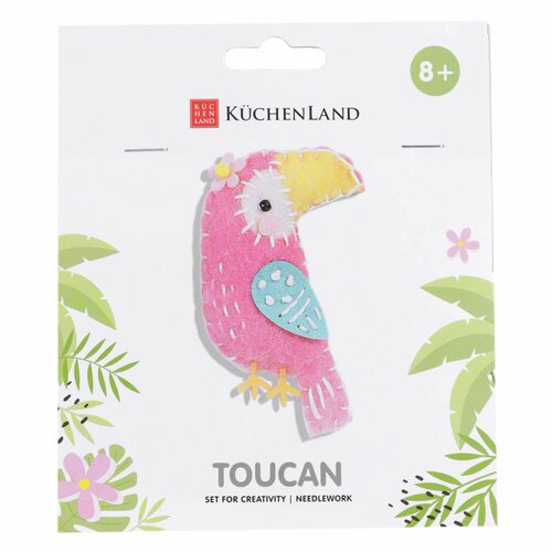 Набор для творчества 13x15 см рукоделие фетр подвеска Тукан Creativity 249₽
