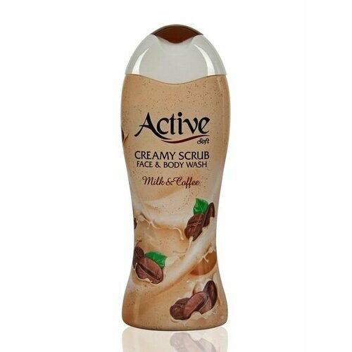 Active Гель-скраб кремовый для душа Клубника со сливками, 400 мл