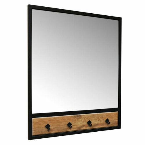 Зеркало с крючками 720х600мм дуб горный металллдсп 14525₽