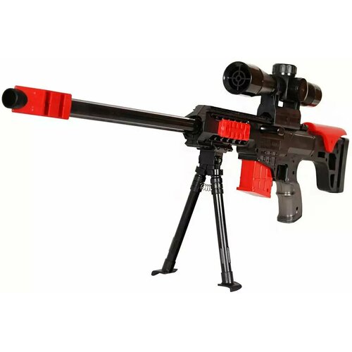 Игрушечное оружие Винтовка механическая 2в1 гелевые пули+мягкие пули Barret M89. мягкие пули с присосками 36 штук
