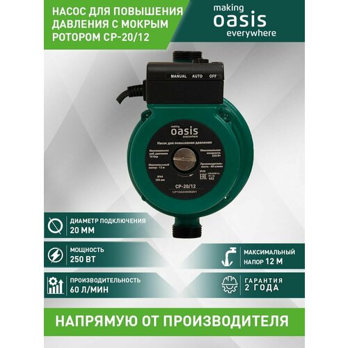 Электрический садовый насос CP-20/12 насос для повышения давления oasis cnp 15 9