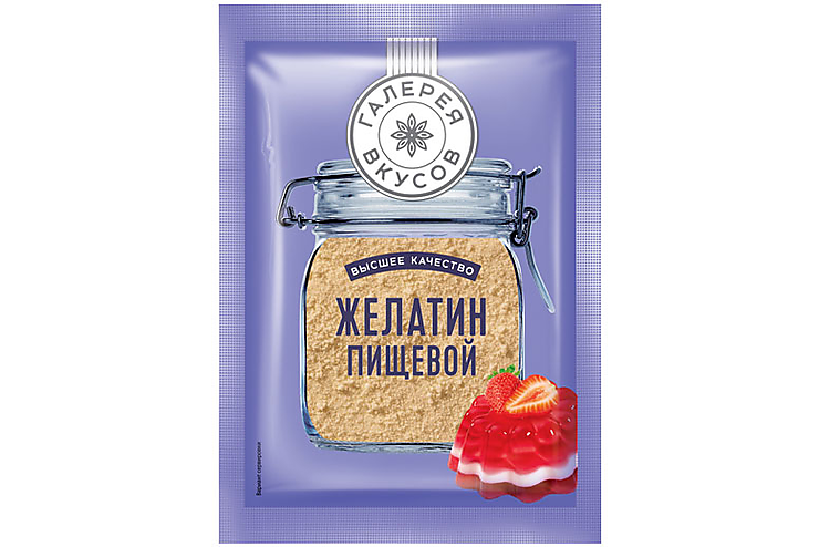 «Галерея вкусов», желатин пищевой, 20 г, 3 штуки