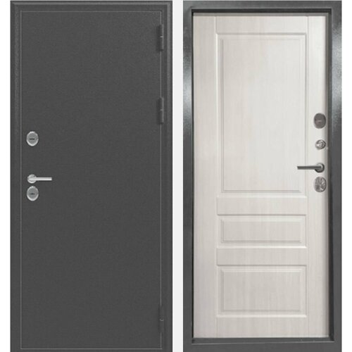 Дверь стальная Эталон ТС-2 Серебро-Кипарис светлый 860 правая (терморазрыв)