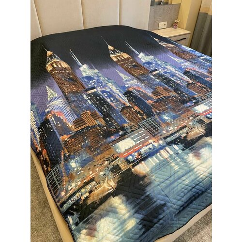 Покрывало двустороннее на кроватьдвуспальное 2-спальное евро хлопокхб 1700₽