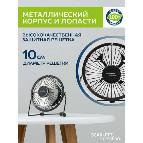 Настольный вентилятор Scarlett SC-DF111S95, черный