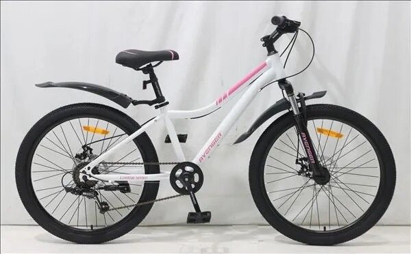 фото Велосипед 24" AVENGER C241DW, белый/розовый, 13"