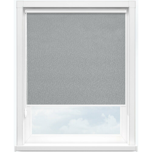 Рулонная штора FIXLINE AMIGO Blackout Жасмин Светло-серый 75*180 см