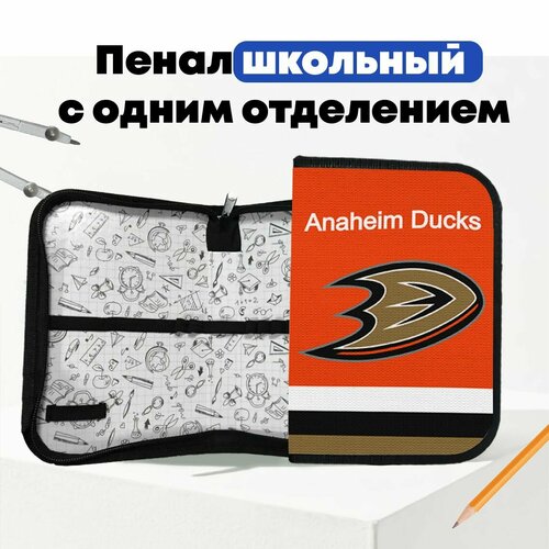 Школьный пенал хоккейный клуб НХЛ Anaheim Ducks - Анахайм Дакс