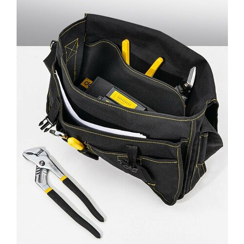 Сумка-планшет для инструментов Deli DL-P8 450x150x290мм 8 карманов плечевой ремень ткань Канвас 1162₽