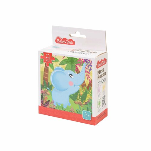 пазлы десятое королевство baby toys first puzzle слоненок 9 элементов 04155 Пазл Baby Toys First Puzzle Слоненок 9элементов 04155