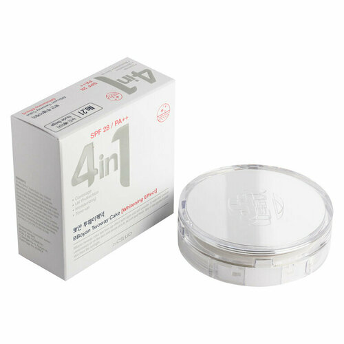 Пудра для лица с запасным блоком Dr.Cellio Dr. G50 4 in 1 BBoyan Twowaycake (Whitening) #21 Light Beige