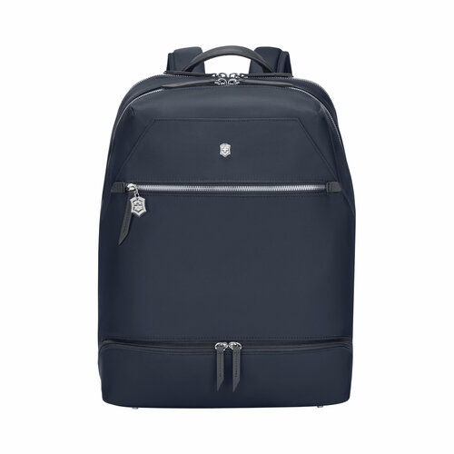 Рюкзак VICTORINOX Victoria Signature Deluxe Backpack, синий, нейлон/кожа, 32x18x39 см, 612202