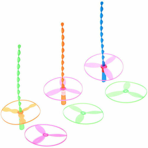 Ветрячок Вертушка 28 см 2 кольца d13 см микс 329₽
