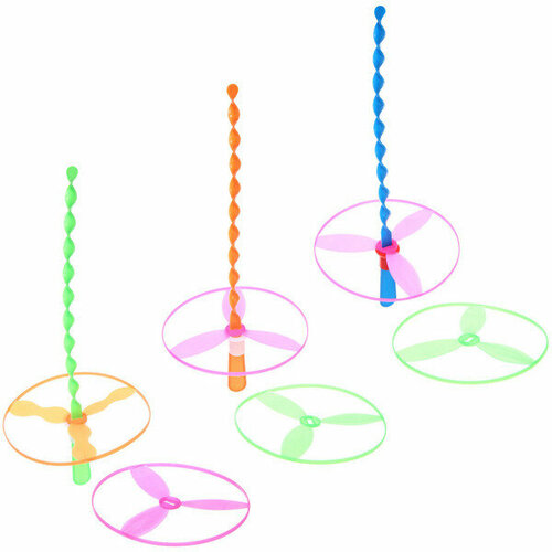 Ветрячок «Вертушка», 28 см, 2 кольца d13 см, микс товары для праздника russia вертушка лето 28 см