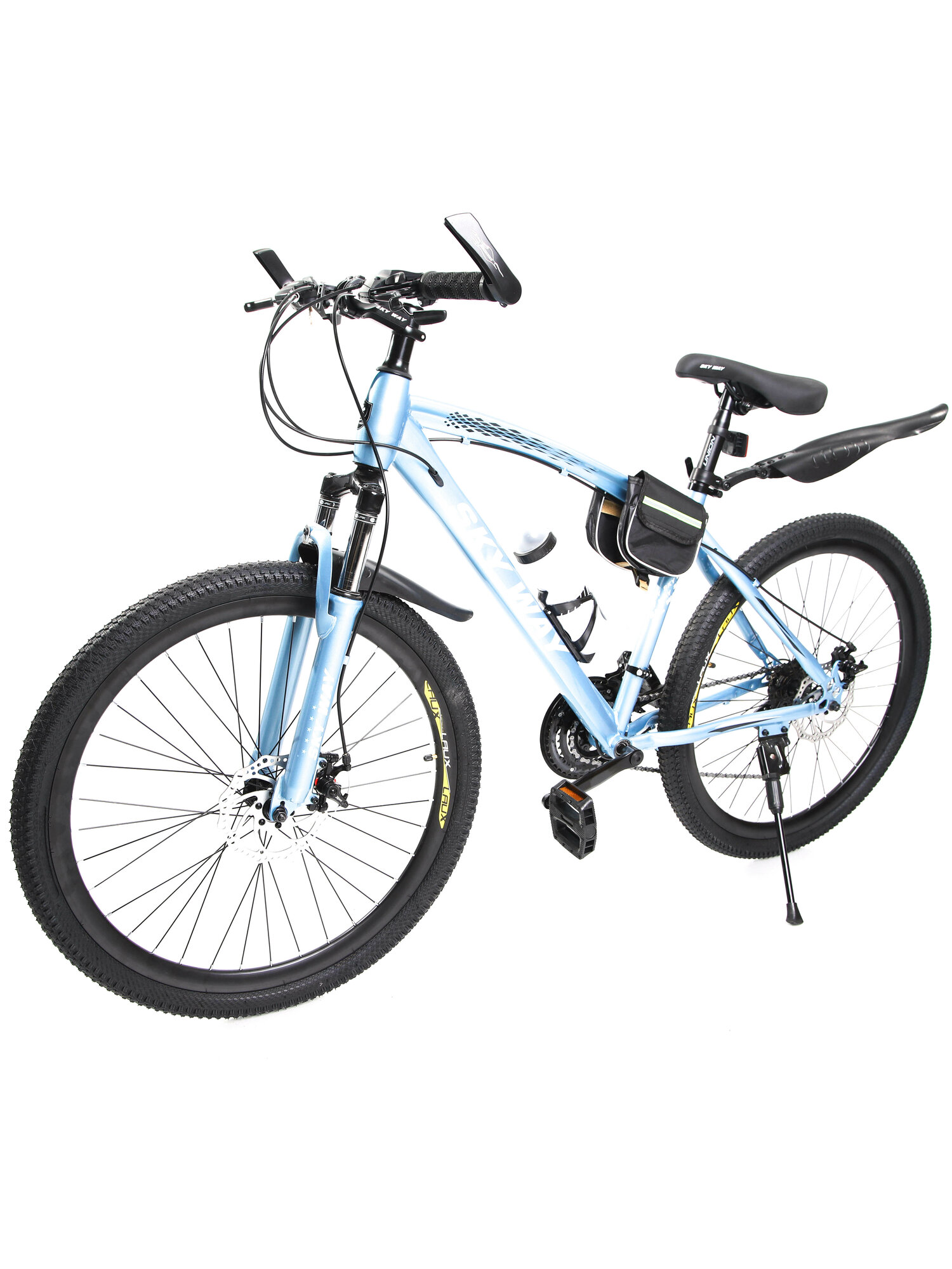 Горно-Городской велосипед SKY WAY, взрослый 26" колеса, рама 16 дюймов, Светло-Бирюзовый