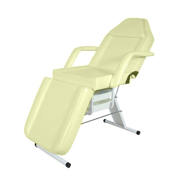 Косметологическое кресло стационарное Med-Mos FIX-1B cо съемным лотком, кремовый