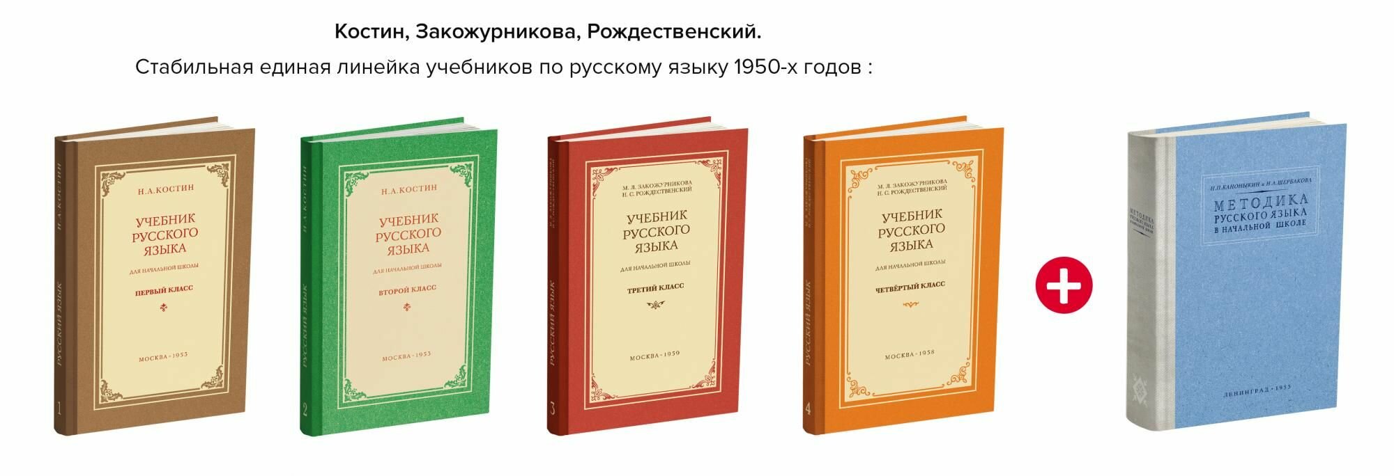 Комплект учебников Русский язык в 1-4 классе и Методика преподавания Сталинский букварь Начальная школа Закожурникова М. Л. Каноныкин Н. П, Щербакова Н. А.