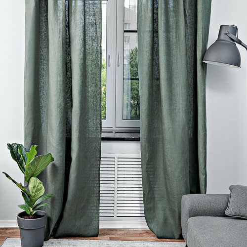 Штора лен тимьян 145х300 см Rusby ТТ-00259516 6650₽