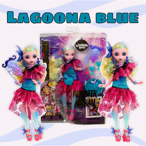 кукла monster high lagoona blue монстр хай лагуна блю hhk55 Monster High Series Monster Ball Lagoona Blue Лагуна Блю