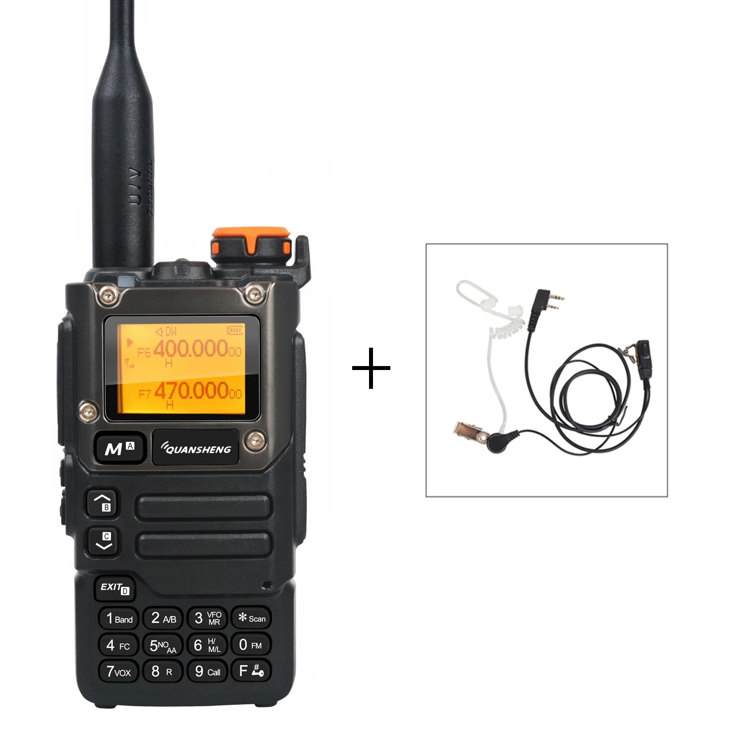 Рация UV-K5 (8) Air Band 50-600 МГц Rx, многодиапазонный 136-600 МГц Tx DTMF Scrablmer Vox, HT add, EURO