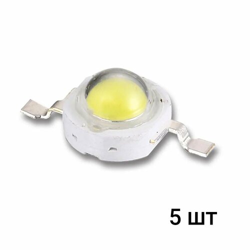 Светодиодный модуль светодиод мощный COB матрица светодиода GSMIN 30-34 В 3 Вт 700 мА 300 лм RA 70 8 мм 5 штук холодный свет 6000-6500К 275₽