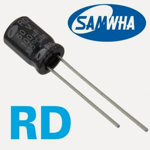 Изображение товара 100мкФ 50В / RD / 8x12 / 105 С / конденсатор электролитический (20шт)