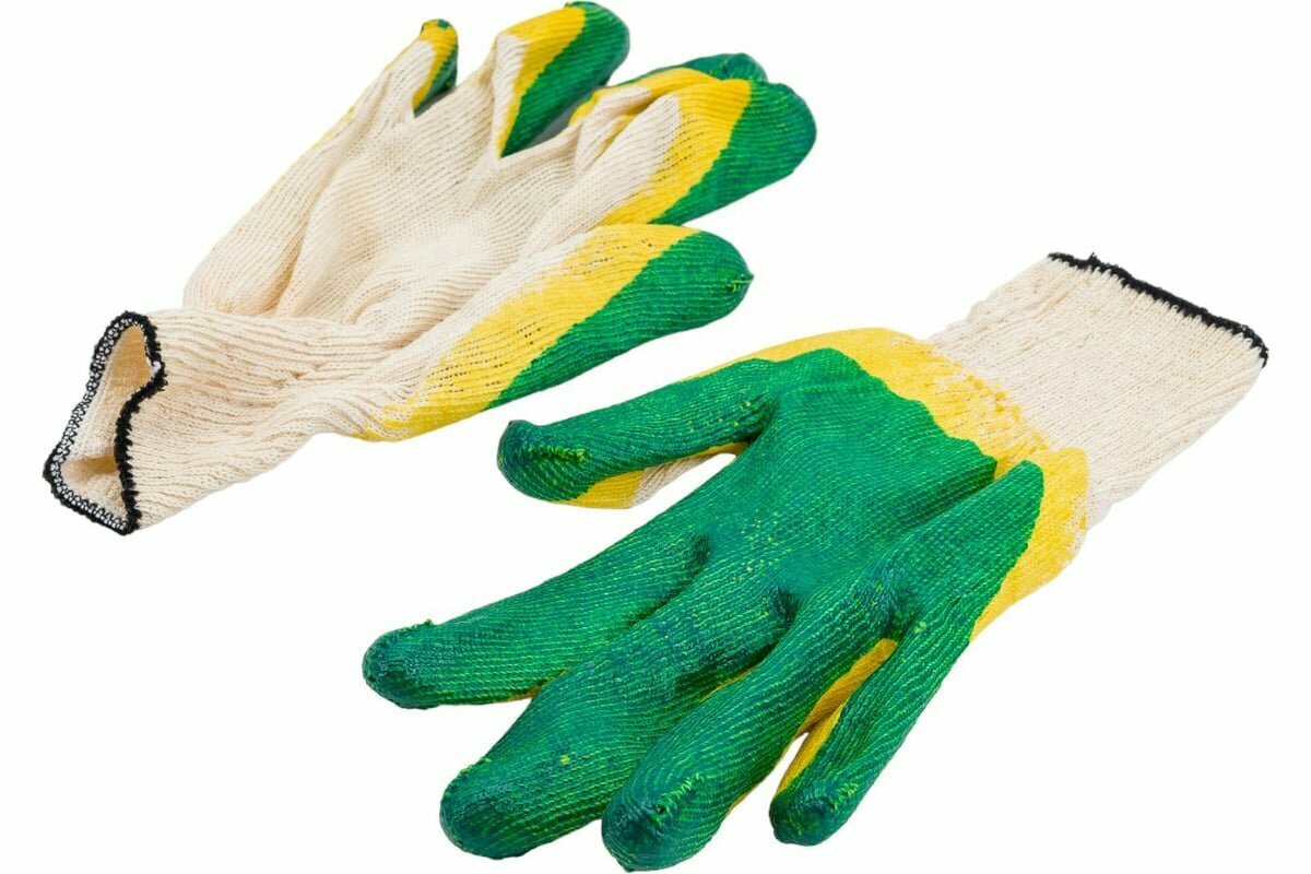 Gigant GGL-16 Перчатки с двойным латексным обливом 13 класс, зеленые для работ