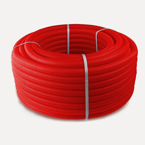 Изображение товара Шланг гофрированный диаметр 40 мм, красный, 30 м, РосТурПласт