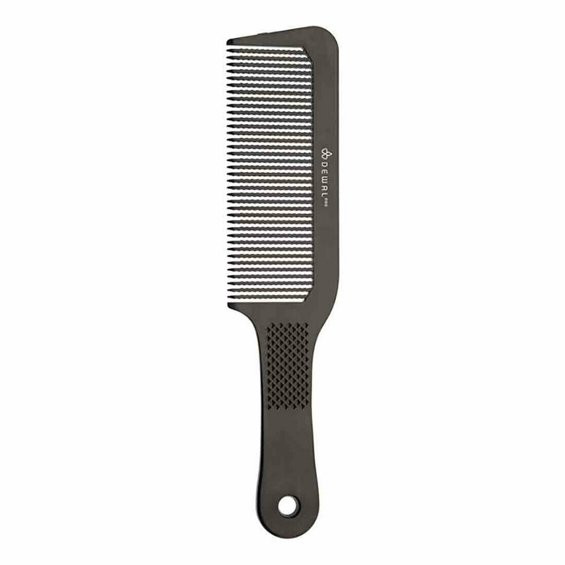 Расчёска Dewal PRO Barber Style, чёрная, волнистая, для стрижки под машинку, 22см