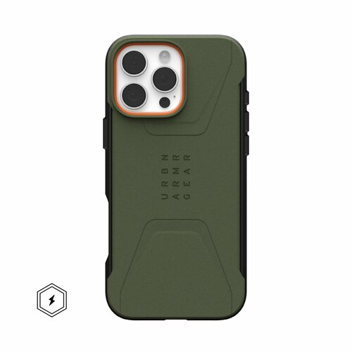 Чехол с поддержкой MAGSAFE Uag Civilian для iPhone 16 Pro MAX 6.9", цвет оливковый (Olive Drab)
