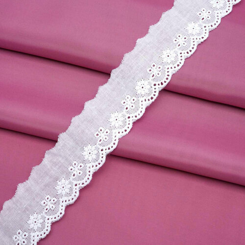 Кружево шитье хлопок 100 Айрис 3 см34 м цвет белоснежный 503₽