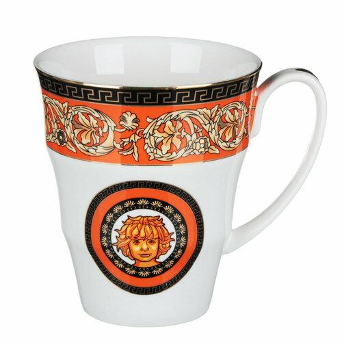 Кружка костяной фарфор 320мл подарочная упаковка Рыжий 295₽