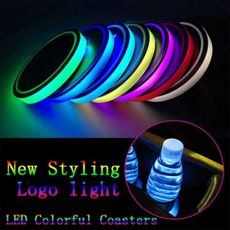 Универсальный автомобильный светодиодный подстаканник с водяным дном коврик RGB световой декор напиток каботажное судно