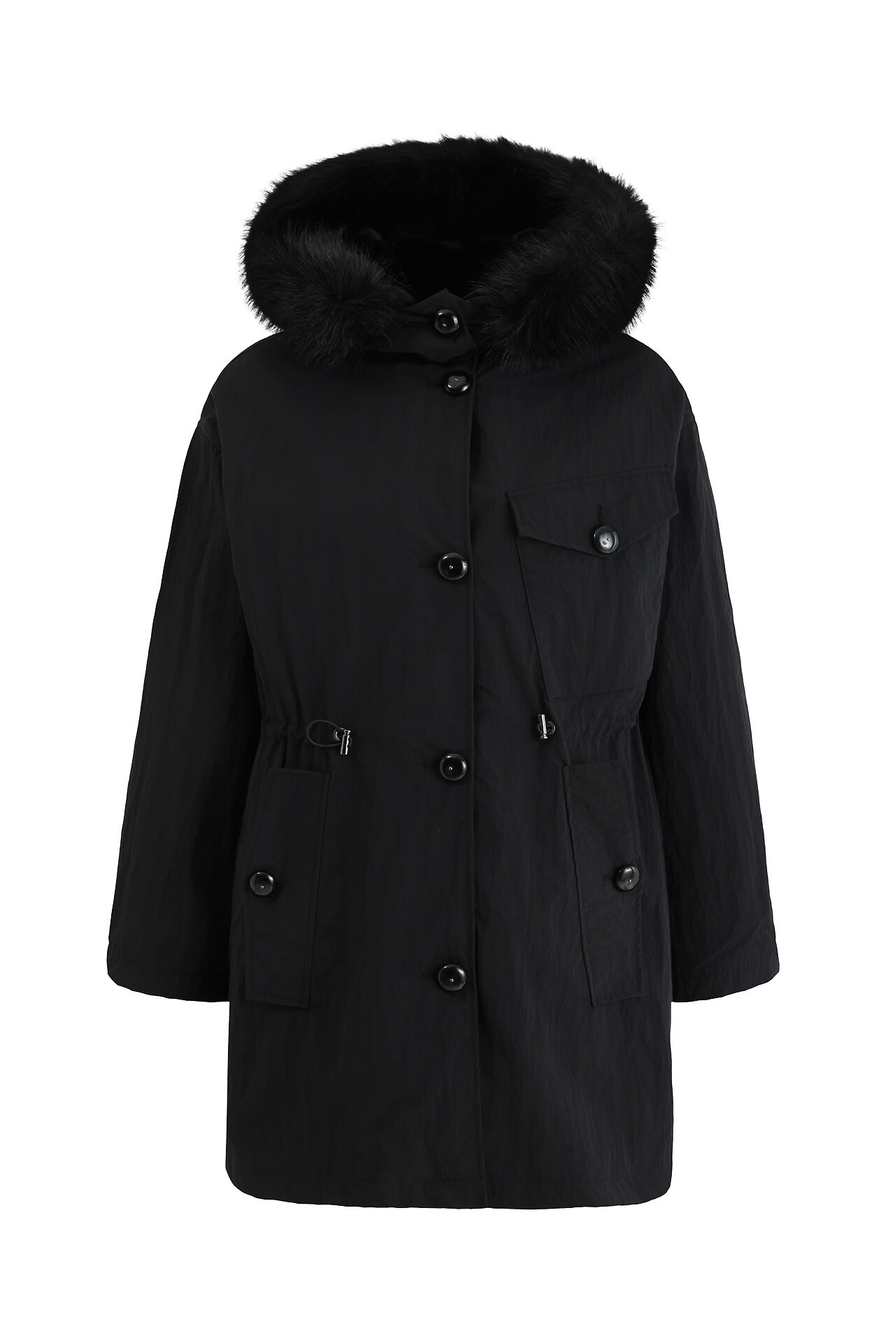 Пальто EMPORIO ARMANI, размер 46, черный