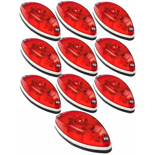 Комплект 2 шт Фонарь габаритный на грузовые фургоны и прицепы белый (Лодочка)