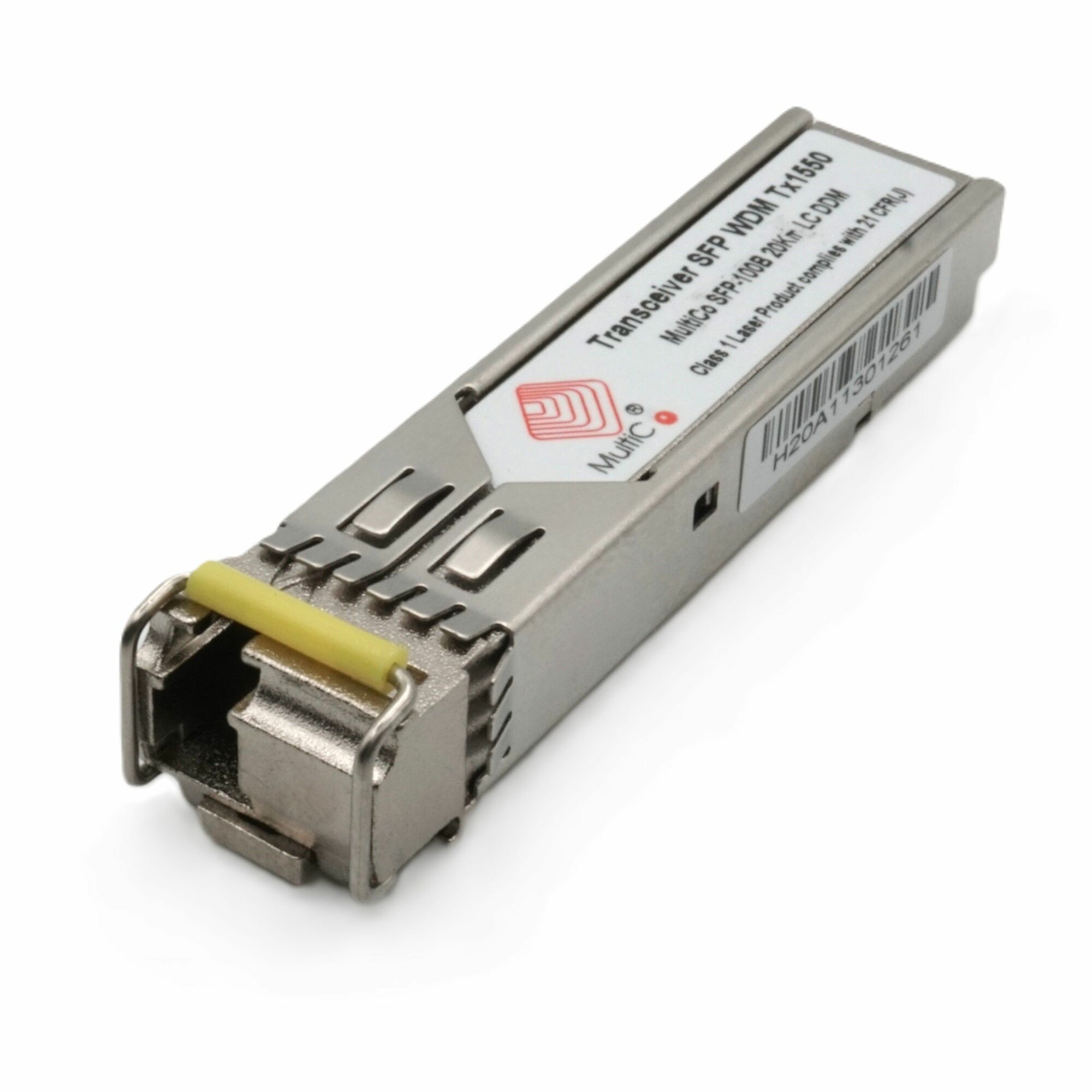 Трансивер MultiCo SFP-100B 20km LC DDM Модуль SFP (SM) одноволоконный 155Мб/с разъём SC Tx/Rx 1550nm/1310nm поддержка DDM
