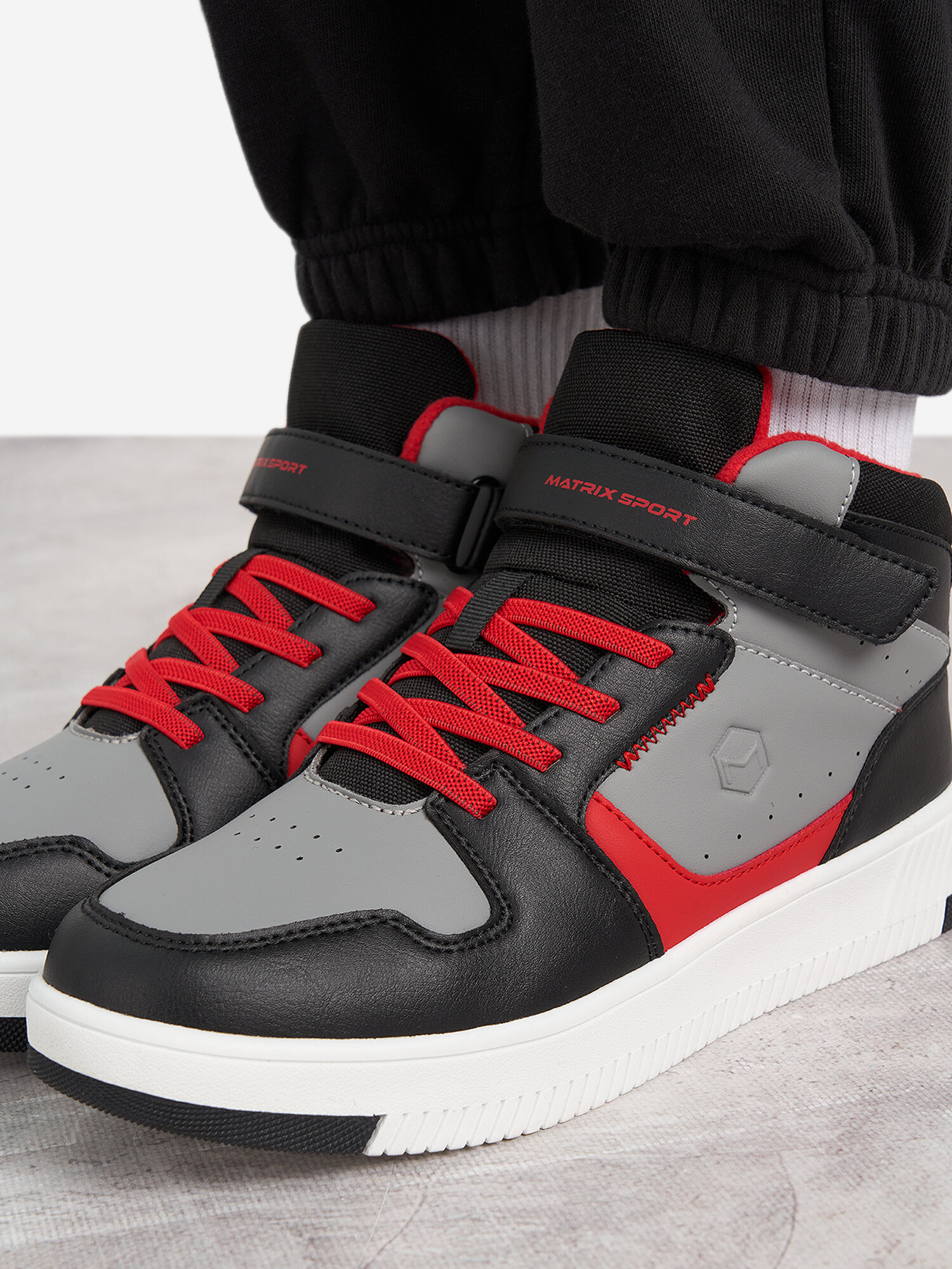 Кеды MATRIX SPORT MID SNEAKERS B, размер 38, черный/серый — фото 1