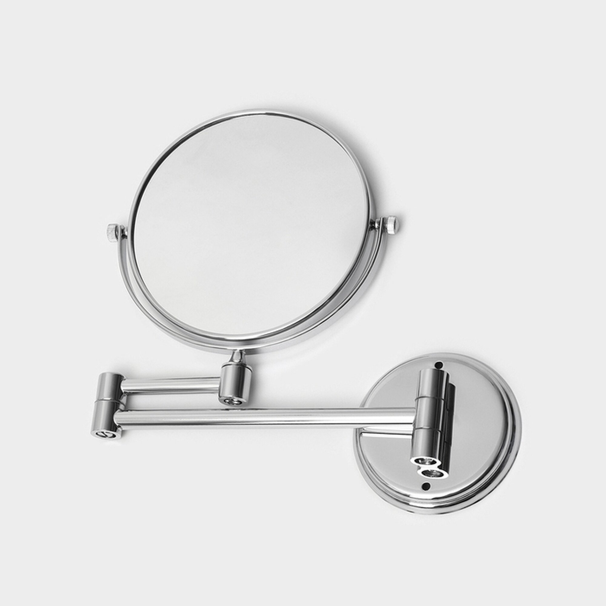 Зеркало настенное Accoona двустороннее увеличительное серебристое металл