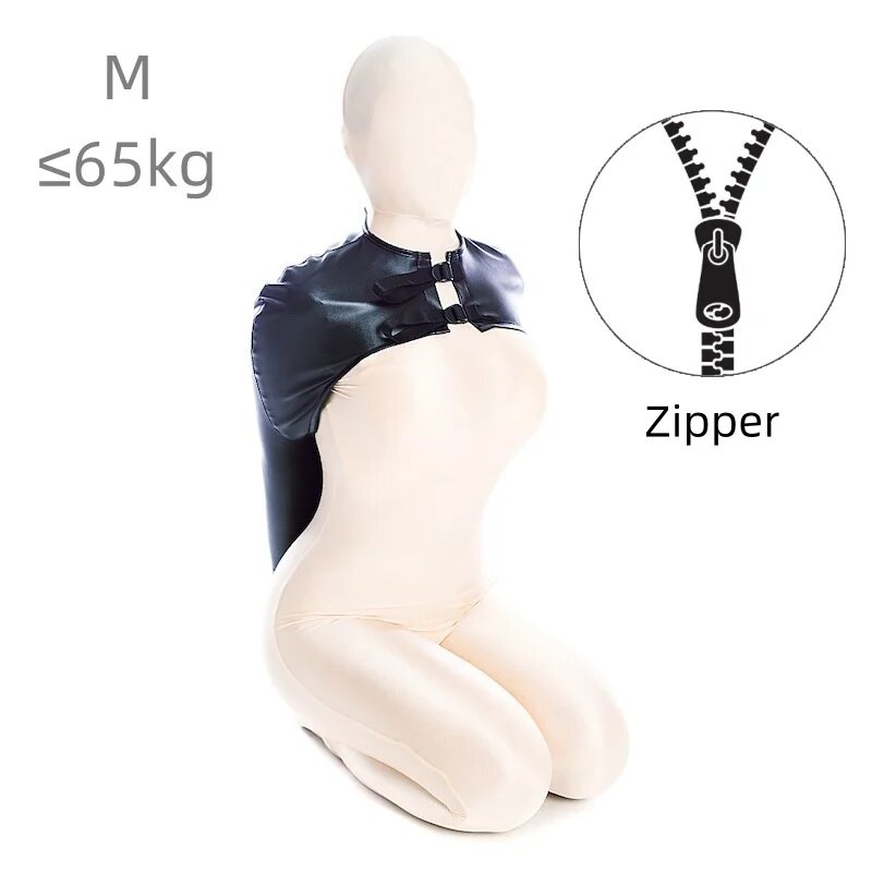 Кожаный бондаж M, Zipper Black