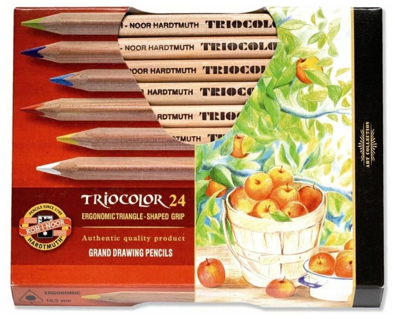 Карандаши утолщённые Triocolor, 24 цвета, трёхгранные