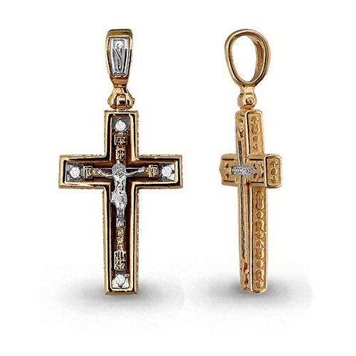 фото Золотая подвеска aquamarine 922718к с бриллиантом diamant-online