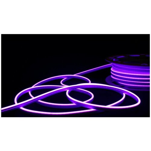 Светодиодная лента гибкий неон NEO, 5 м, 8х16 мм, 12В, IP67, 120 LED/m, Фиолетовый