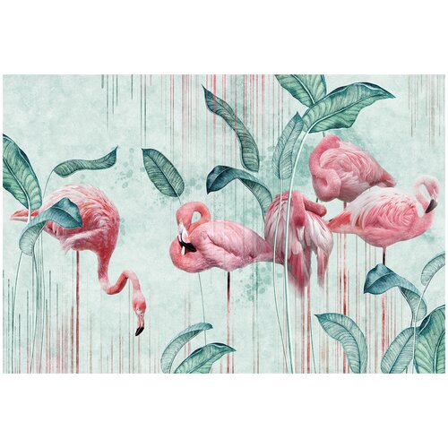 Фотообои виниловые на флизелиновой основе Polimar Фламинго Арт 144-107 400см х 270см ШхВ 7290₽