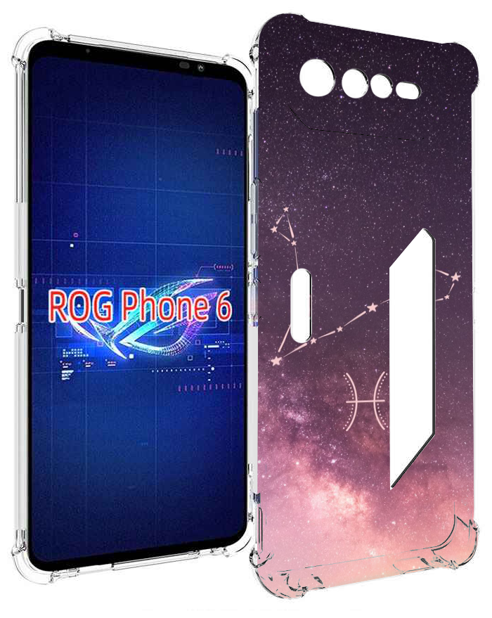 Чехол MyPads знак зодиака рыбы 5 для Asus ROG Phone 6 задняя-панель-накладка-бампер