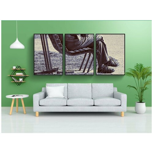 фото Набор модулных постеров для интерьера "человек, люди, сидя" 60x90 см. в тубусе, без рамки lotsprints