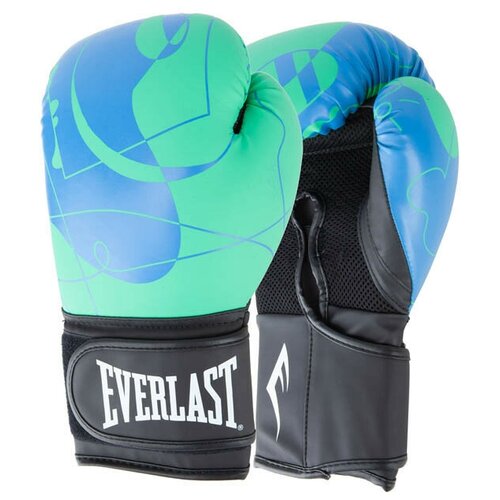 Перчатки тренировочные Everlast Spark 16oz синий/зеленый