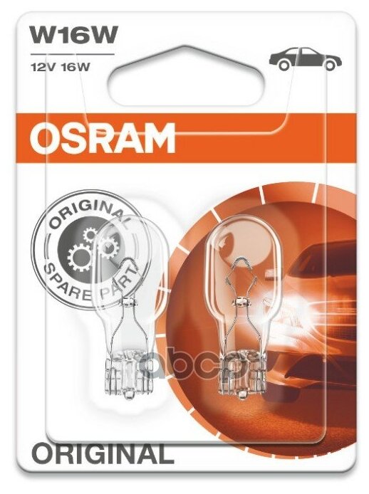 Лампа W16w 12v 16w W2.1x9.5d Original Line (Двойной Блистер) Osram арт. 92102B