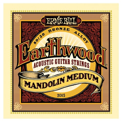 Ernie Ball 2065 Earthwood 80/20 Bronze - Струны для мандолины Medium Light (10-36) dr md 10 rare™ струны для мандолины 10 36