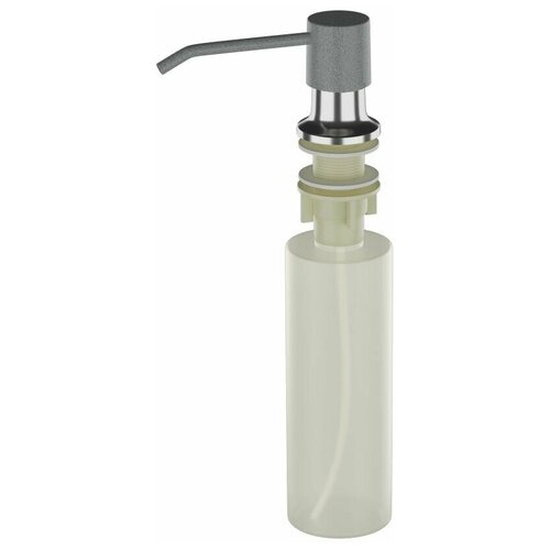 Дозатор моющего средства для кухонных моек из камня, врезной, объем 330 мл, EcoStone, цвет темно-серый