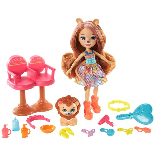Игровой набор Enchantimals кукла и питомец с аксессуарами, 15 см GJX35 стильный салон кукла клоун лёва 1
